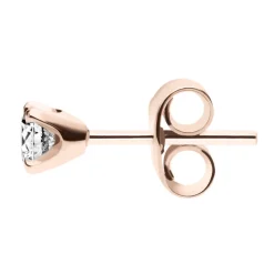 Silván Solitaire timanttikorvakorut 0,40ct, rosekultaa, Silván timanttikorut