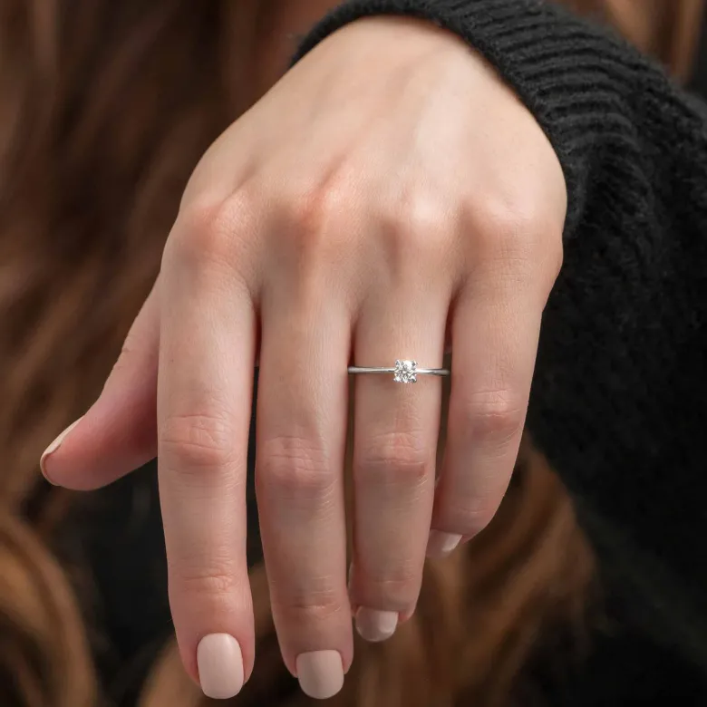 Silván Solitaire timanttisormus 0,30ct, valkokultaa, Silván vihkisormukset