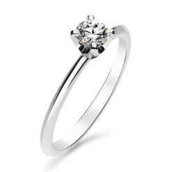 Silván Solitaire timanttisormus 0,30ct, valkokultaa, Silván vihkisormukset