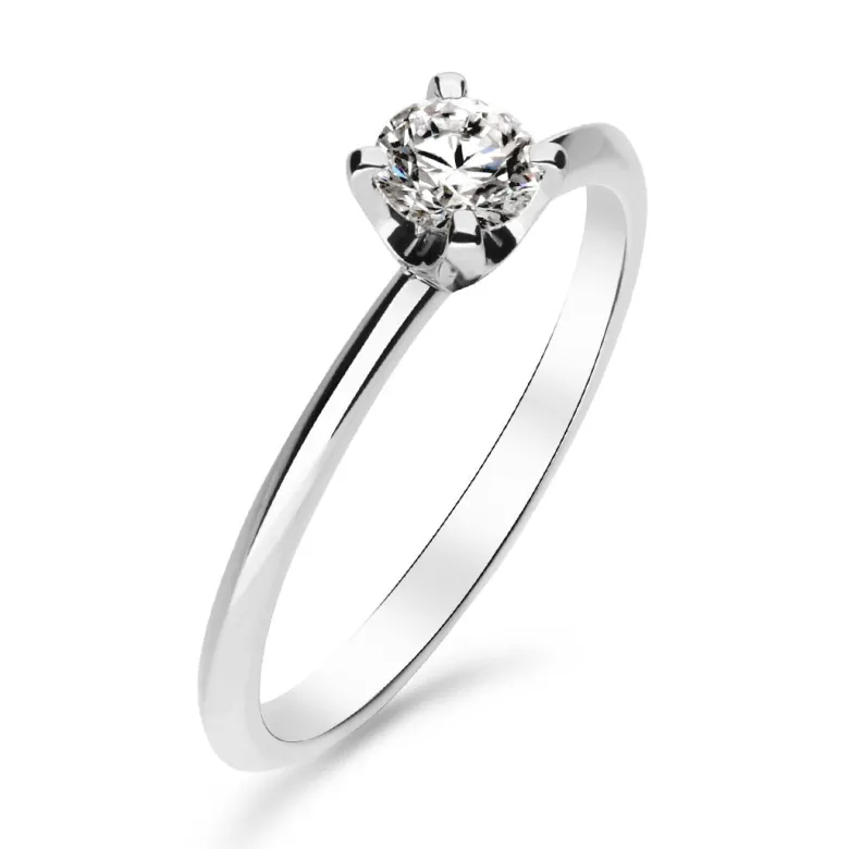 Silván Solitaire timanttisormus 0,30ct, valkokultaa, Silván vihkisormukset
