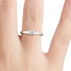 Silván Solitaire timanttisormus 0,30ct, valkokultaa, Silván vihkisormukset