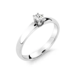 Silván Solitaire timanttisormus 0,10ct, valkokultaa, Silván vihkisormukset