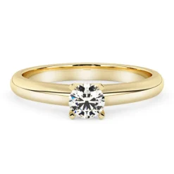 Silván Solitaire timanttisormus 0,30ct, keltakultaa, Silván vihkisormukset
