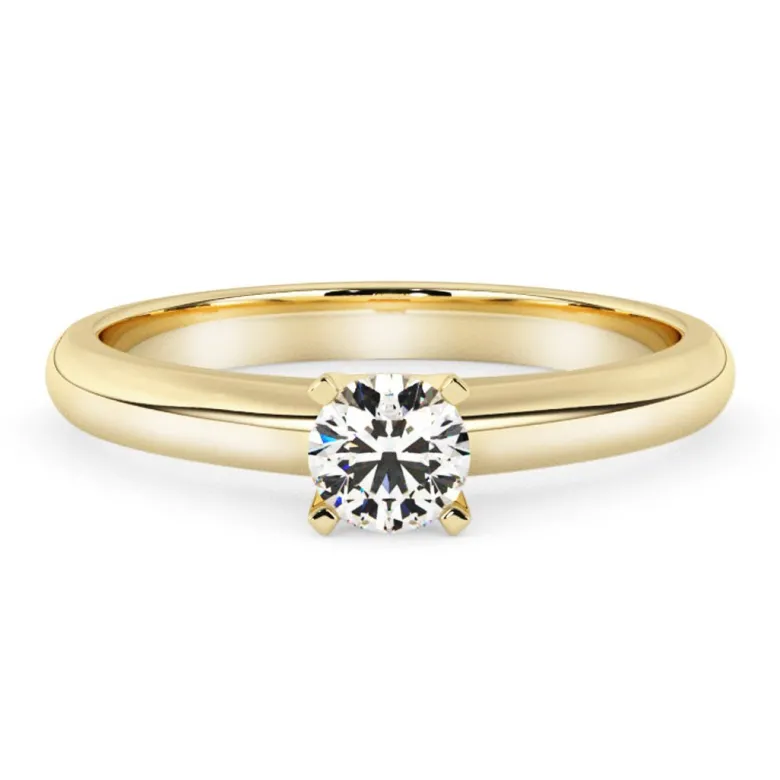 Silván Solitaire timanttisormus 0,30ct, keltakultaa, Silván vihkisormukset
