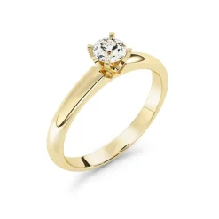 Silván Solitaire timanttisormus 0,30ct, keltakultaa, Silván vihkisormukset