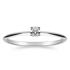 Silván Solitaire timanttisormus 0,10ct, valkokultaa, Silván vihkisormukset