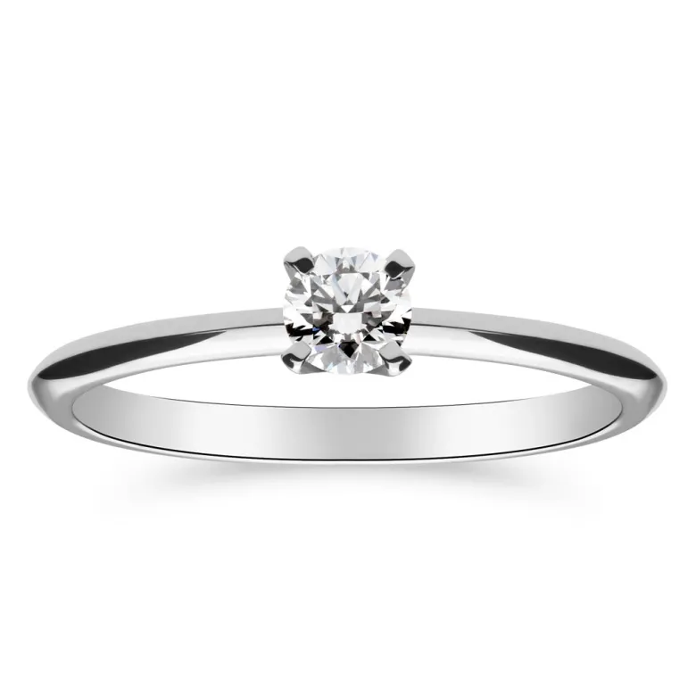 Silván Solitaire timanttisormus 0,20ct, valkokultaa, Silván vihkisormukset
