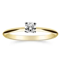 Silván Solitaire timanttisormus 0,20ct, valko- ja keltakultaa, Silván vihkisormukset