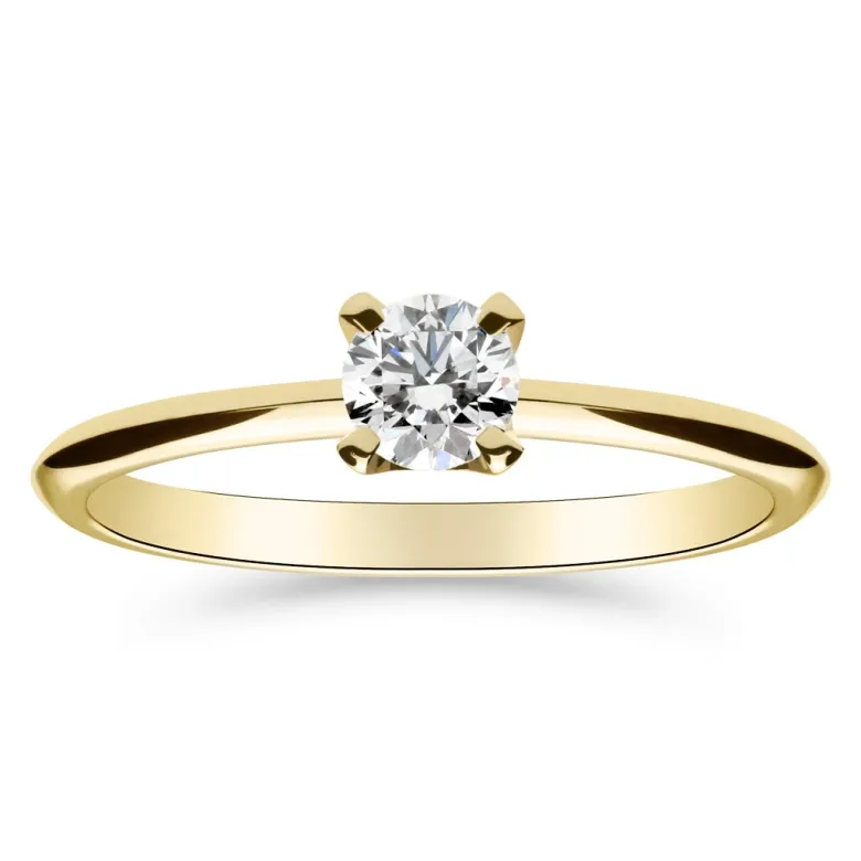 Silván Solitaire timanttisormus 0,30ct, keltakultaa, Silván vihkisormukset