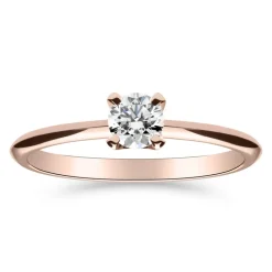 Silván Solitaire timanttisormus 0,30ct, rosekultaa, Silván vihkisormukset