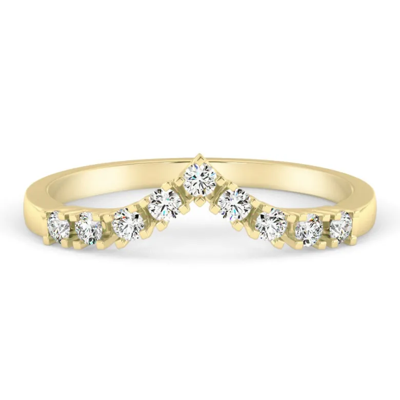 Silván Syleilijä sivusormus timanteilla 0,18ct, keltakultaa, Silván vihkisormukset