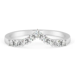 Silván Syleilijä sivusormus timanteilla 0,18ct, valkokultaa, Silván vihkisormukset
