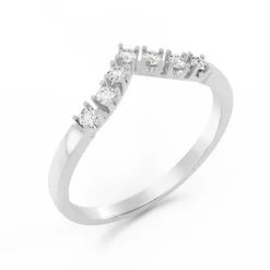 Silván Syleilijä sivusormus timanteilla 0,14ct, valkokultaa, Silván vihkisormukset
