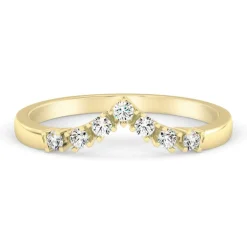 Silván Syleilijä sivusormus timanteilla 0,14ct, keltakultaa, Silván vihkisormukset
