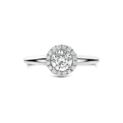 TI SENTO Classic Round sormus, hopeaa ja zirkonit, 12416ZI