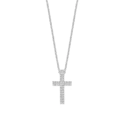 TI SENTO Cross kaulakoru, hopeaa ja zirkoni, 34130ZI/42
