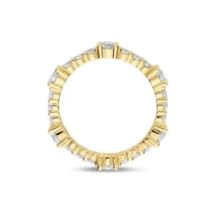 TI SENTO Eternity Tennis sormus, keltakullattua hopeaa ja zirkonit, 12428ZY