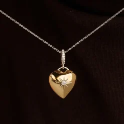 TI SENTO Heart kaulakoru, keltakullattua hopeaa ja zirkonit, 6862ZY