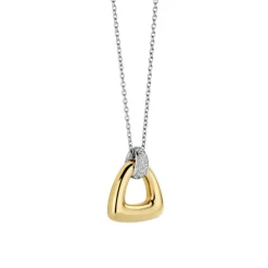 TI SENTO kaulakoru, keltakullattua hopeaa ja zirkonit 34108ZY/42