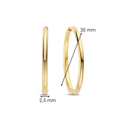TI SENTO korvakorut, keltakullattua hopeaa, 78007SY