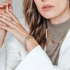 TI SENTO rannekoru, keltakullattua hopeaa ja zirkonit, 23081ZY