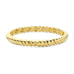 TI SENTO Ribbed rannerengas, keltakullattua hopeaa, 23095SY