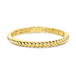 TI SENTO Ribbed rannerengas, keltakullattua hopeaa, 23095SY