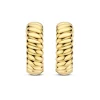 TI SENTO Vintage Ribbed rengaskorvakorut, keltakullattua hopeaa, 78066SY