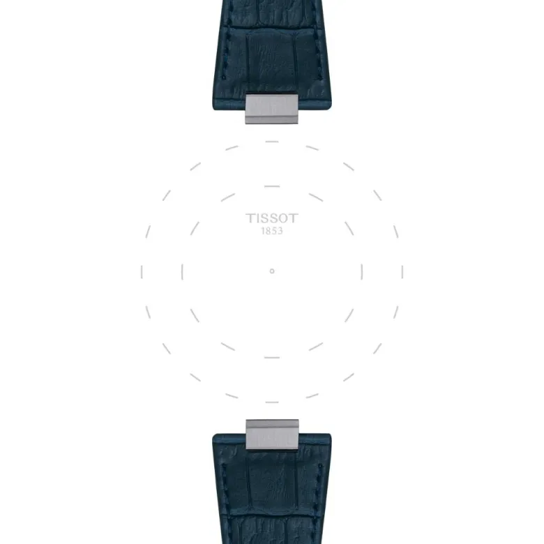 Tissot PRX ranneke, 12 mm, tummansininen nahka, T852047701
