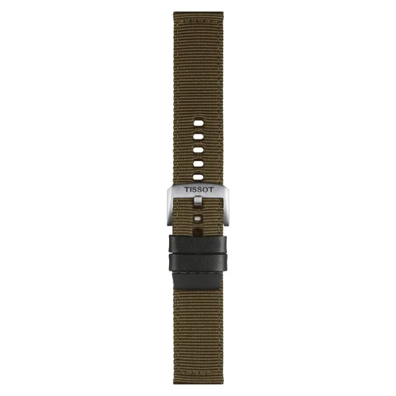 Tissot ranneke, 22 mm, khakinvihreä kangas, T852046756