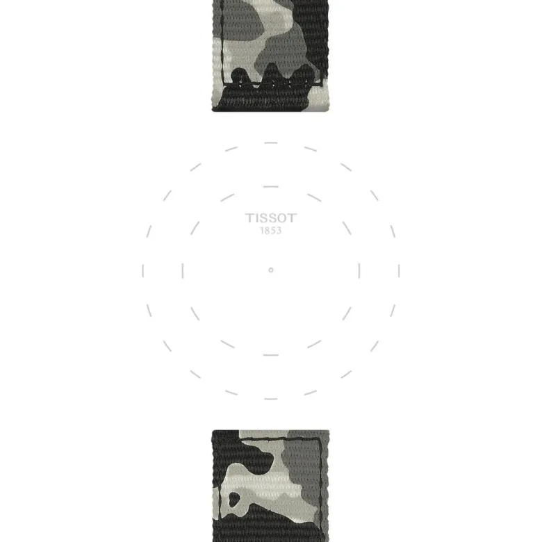 Tissot ranneke, 22 mm, maastokuvioitu kangas, T852046771
