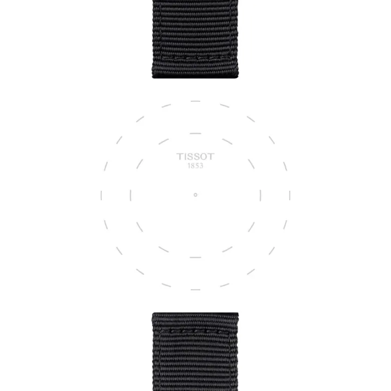Tissot ranneke, 22 mm, musta kangas, T852046769