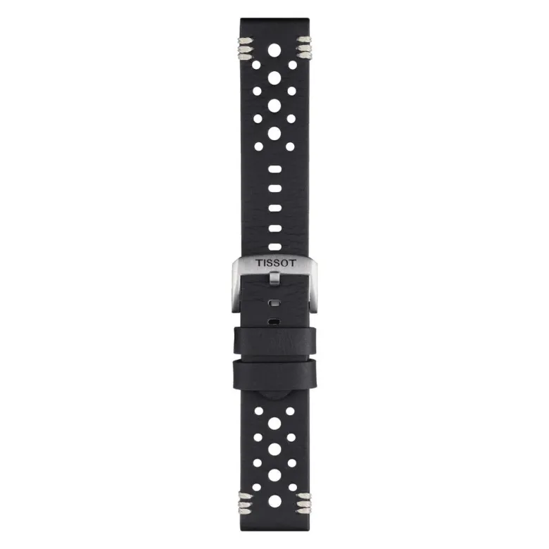 Tissot ranneke, 22 mm, musta nahka, T852046810