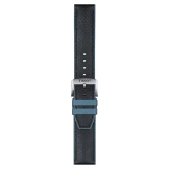 Tissot ranneke, 22 mm, musta nahka ja sininen silikoni, T852046785