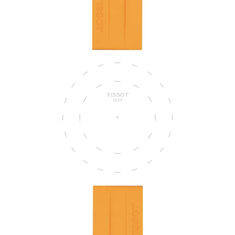 Tissot ranneke, 22 mm, oranssi silikoni, T852047918