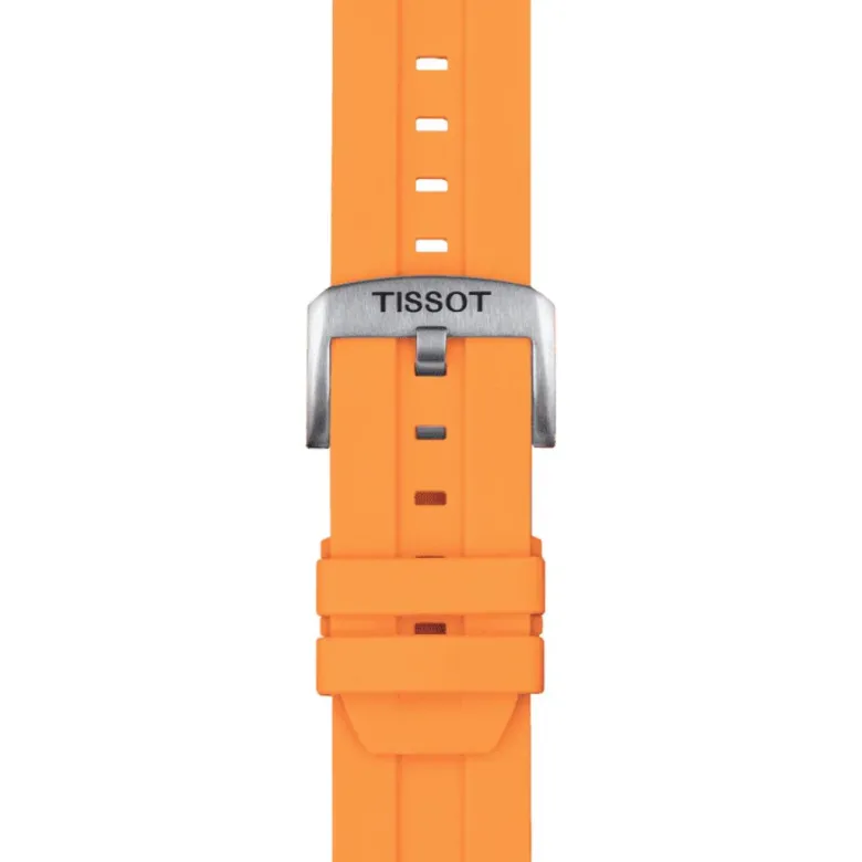 Tissot ranneke, 22 mm, oranssi silikoni, T852047918