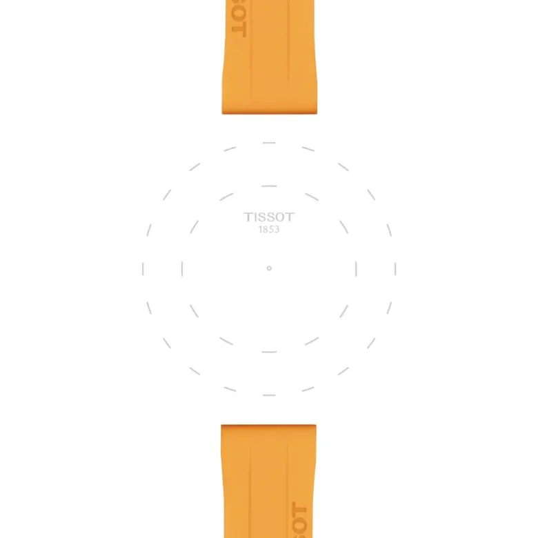 Tissot ranneke, 18 mm, oranssi silikoni, T852047452