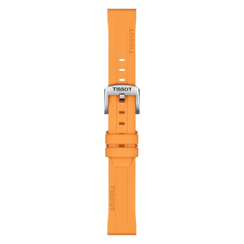 Tissot ranneke, 18 mm, oranssi silikoni, T852047452