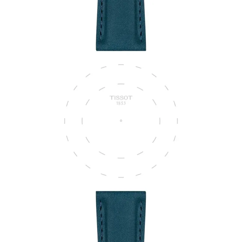 Tissot ranneke, 21 mm, sininen nahka, T852048227