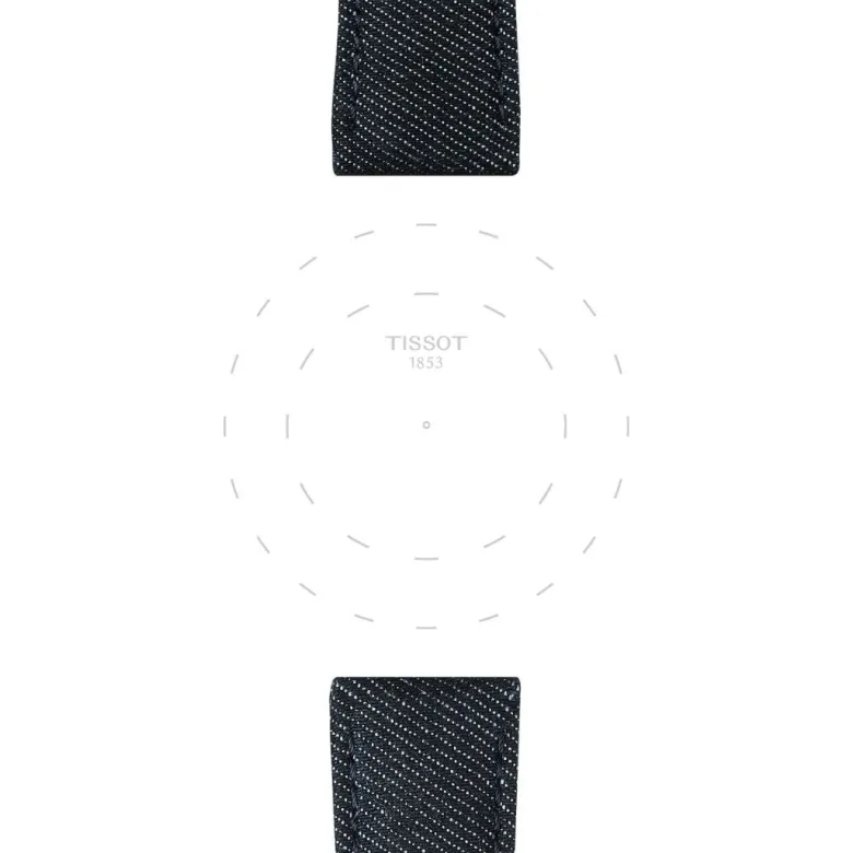 Tissot ranneke, 22 mm, tummansininen kangas, T852046779