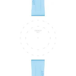 Tissot ranneke, 18 mm, vaaleansininen silikoni, T852047450