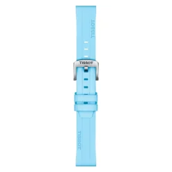 Tissot ranneke, 18 mm, vaaleansininen silikoni, T852047450