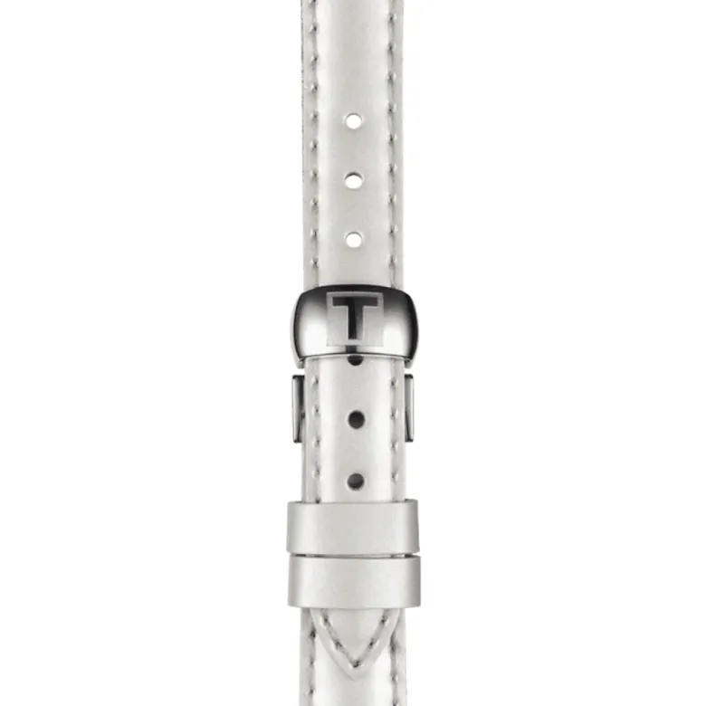Tissot ranneke, 12 mm, valkoinen nahka, T852036540
