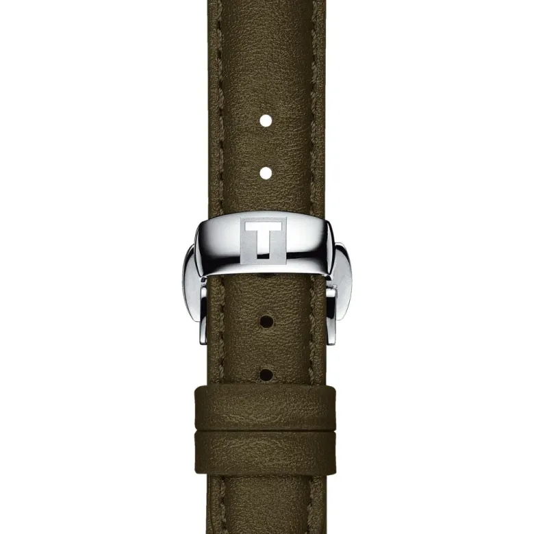 Tissot ranneke, 15 mm, vihreä nahka, T852046066