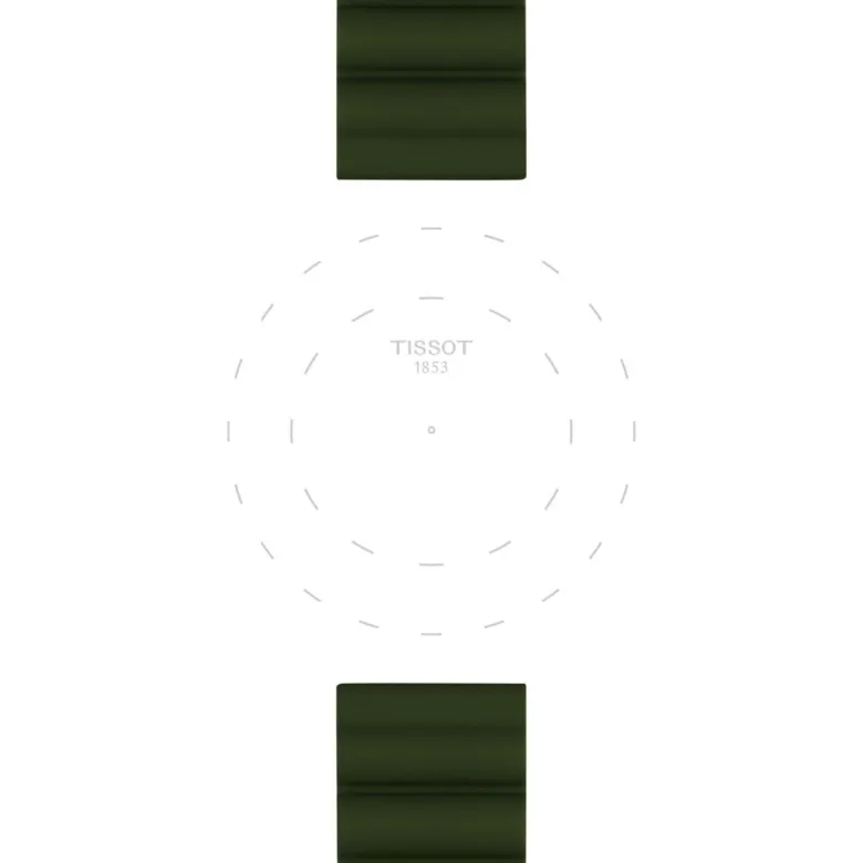 Tissot ranneke, 22 mm, vihreä silikoni, T852047177