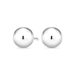 Valkokultaiset pallokorvakorut, 5mm pallo, 14K valkokulta
