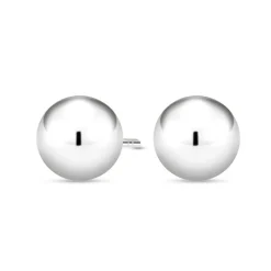 Valkokultaiset pallokorvakorut, 6mm pallo, 14K valkokulta