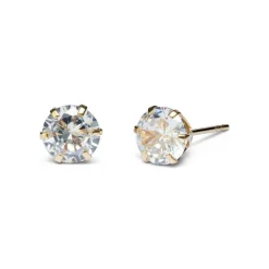 Vittoria korvakorut zirkoneilla, keltakultaa